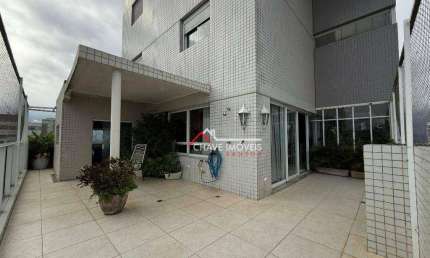 Apartamento Garden com 3 dormitórios à venda, 438 m² por R$ 5.200.000,00 - Embaré - Santos/SP
