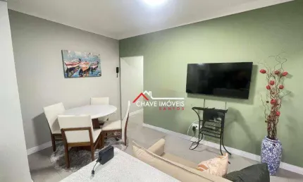 Apartamento com 1 dormitório à venda, 52 m² por R$ 550.000,00 - Aparecida - Santos/SP