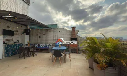 Apartamento Triplex com 3 dormitórios à venda, 123 m² por R$ 850.000,00 - Aparecida - Santos/SP