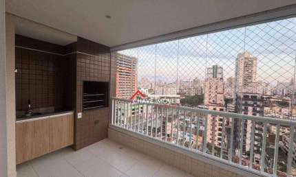 Apartamento com 3 dormitórios para alugar, 111 m² por R$ 6.500,02/mês - Vila Matias - Santos/SP