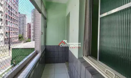 Apartamento com 1 dormitório à venda, 57 m² por r$ 260.000,00 - josé menino - santos/sp