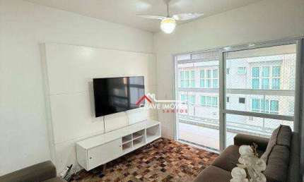 Apartamento com 2 dormitórios à venda, 80 m² por R$ 1.060.000,00 - Gonzaga - Santos/SP