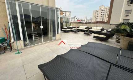 Apartamento Garden, 212 m² - venda por R$ 1.400.000,00 ou aluguel por R$ 13.000,02/mês - Campo Grande - Santos/SP