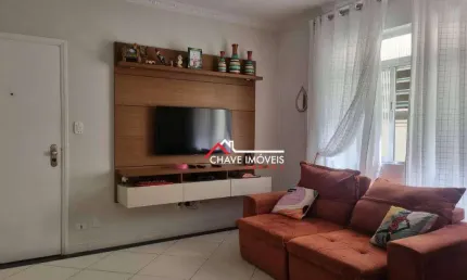 Apartamento com 2 dormitórios à venda, 96 m² por r$ 395.000,00 - boqueirão - santos/sp