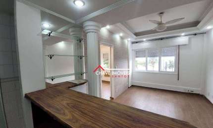 Apartamento com 1 dormitório à venda, 56 m² por R$ 440.000,00 - Embaré - Santos/SP