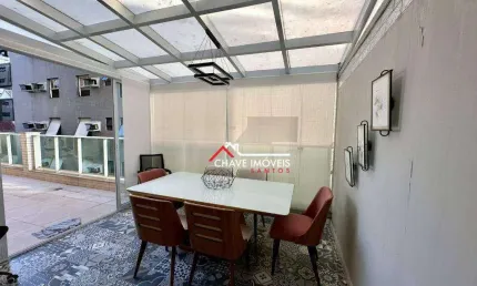 Apartamento Garden com 1 dormitório à venda, 91 m² por R$ 810.000 - Pompéia - Santos/SP