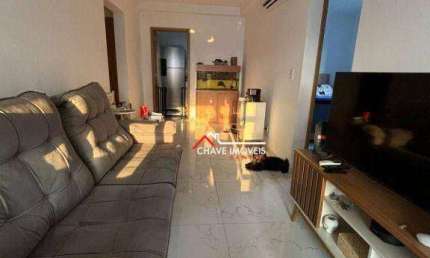 Apartamento com 2 dormitórios para alugar, 70 m² por R$ 5.500,02/mês - Boqueirão - Santos/SP