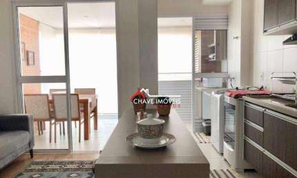 Apartamento com 1 dormitório para alugar, 49 m² por R$ 4.300,00/mês - Ponta da Praia - Santos/SP