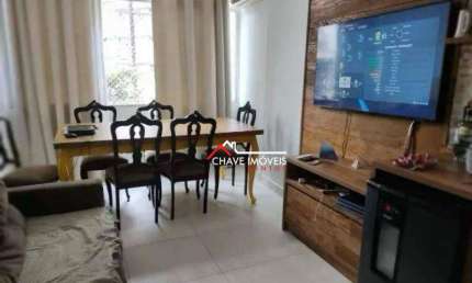 Apartamento com 2 dormitórios para alugar, 82 m² por R$ 3.500,02/mês - Gonzaga - Santos/SP