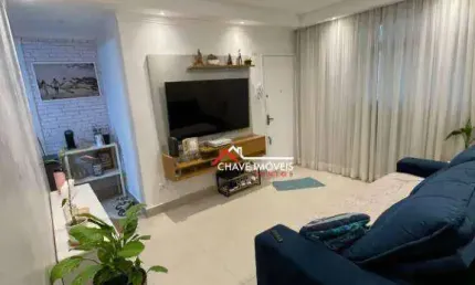 Apartamento à venda 63m², 2 dormitórios  bairro campo grande em santos/sp