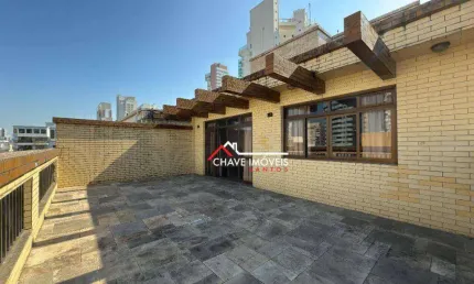 Cobertura com 4 dormitórios à venda, 495 m² por R$ 5.520.000,00 - Gonzaga - Santos/SP