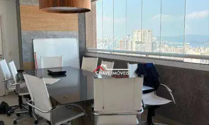 Sala para alugar, 90 m² por r$ 7.000,02/mês - boqueirão - santos/sp