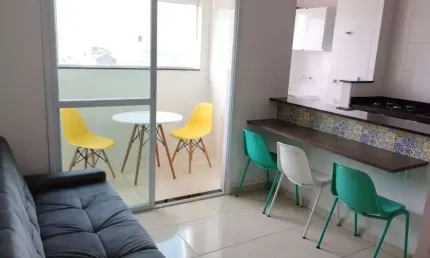 Apartamento com 1 dormitório para alugar, 38 m² - macuco - santos/sp