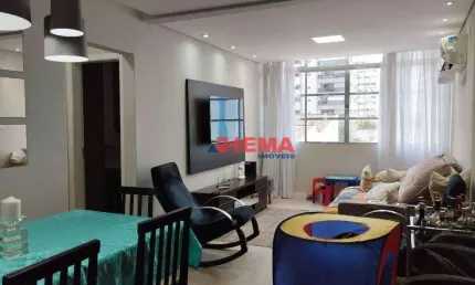 Apartamento com 2 dormitórios à venda, 80 m² por r$ 640.000,00 - aparecida - santos/sp