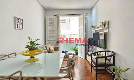 Apartamento com 2 dormitórios à venda, 76 m² por R$ 398.000,00 - Boqueirão - Santos/SP