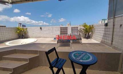 Cobertura com 3 dormitórios à venda, 119 m² por R$ 720.000,00 - Encruzilhada - Santos/SP