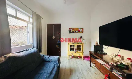 Apartamento com 2 dormitórios à venda, 60 m² por r$ 350.000,00 - embaré - santos/sp