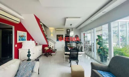 Apartamento Duplex com 3 dormitórios à venda, 200 m² por R$ 4.990.000,00 - Embaré - Santos/SP