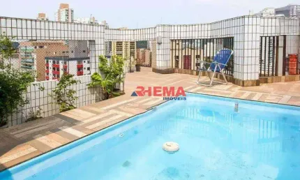 Cobertura com 3 dormitórios à venda, 193 m² por r$ 1.290.000,00 - ponta da praia - santos/sp