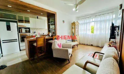 Apartamento com 2 dormitórios à venda, 62 m² por r$ 475.000,00 - embaré - santos/sp