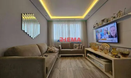 Apartamento com 3 dormitórios à venda, 82 m² por r$ 735.000,00 - pompéia - santos/sp
