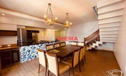 Cobertura com 3 dormitórios para alugar, 238 m² por R$ 13.420,00/mês - Aparecida - Santos/SP