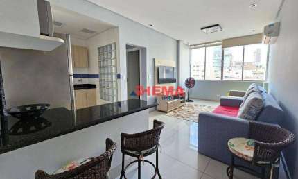 Apartamento com 1 dormitório à venda, 49 m² por R$ 500.000,00 - Gonzaga - Santos/SP