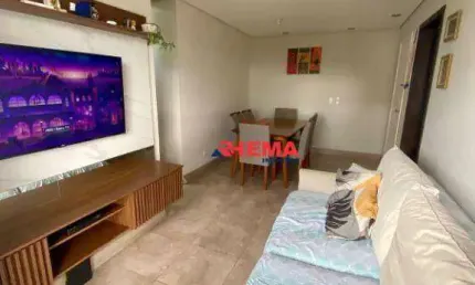 Apartamento com 2 dormitórios à venda, 56 m² por R$ 350.000,00 - Morro de Nova Cintra - Santos/SP