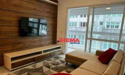 Apartamento com 2 dormitórios para alugar, 85 m² por R$ 6.200,01/mês - Gonzaga - Santos/SP