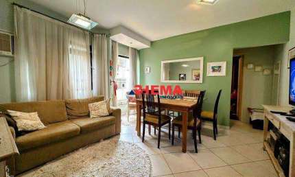 Apartamento com 1 dormitório para alugar, 47 m² por R$ 3.200,02/mês - Aparecida - Santos/SP