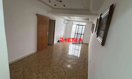 Apartamento com 3 dormitórios para alugar, 157 m² por R$ 5.200/mês - Aparecida - Santos/SP