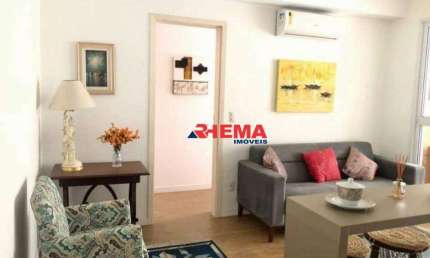 Apartamento com 1 dormitório para alugar, 49 m² por R$ 4.300,00/mês - Ponta da Praia - Santos/SP