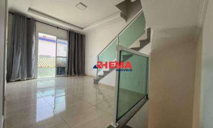 Casa com 2 dormitórios para alugar, 122 m² por R$ 3.800,20/mês - Estuário - Santos/SP