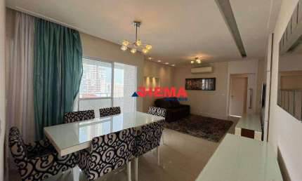 Apartamento com 3 dormitórios para alugar, 170 m² por R$ 8.600,02/ano - Pompéia - Santos/SP