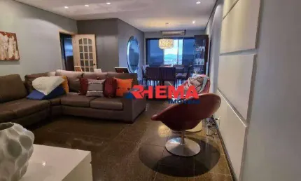 Apartamento com 3 dormitórios à venda, 130 m² por r$ 1.380.000,00 - boqueirão - santos/sp