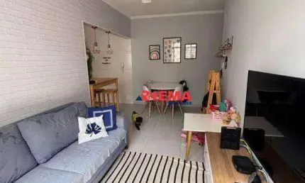 Apartamento com 2 dormitórios à venda, 63 m² por r$ 370.000,00 - marapé - santos/sp