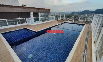 Apartamento com 2 dormitórios para alugar, 82 m² por R$ 3.000,00/mês - Vila Cascatinha - São Vicente/SP