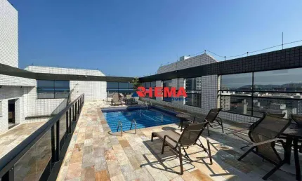 Apartamento com 2 dormitórios para alugar, 110 m² por R$ 5.500,01/mês - Aparecida - Santos/SP