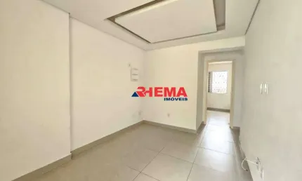 Apartamento com 1 dormitório para alugar, 48 m² por R$ 2.762,00/mês - Gonzaga - Santos/SP
