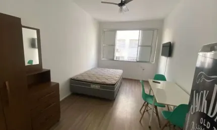 Kitnet para alugar, 28 m² por r$ 2.100/mês - josé menino - santos/sp