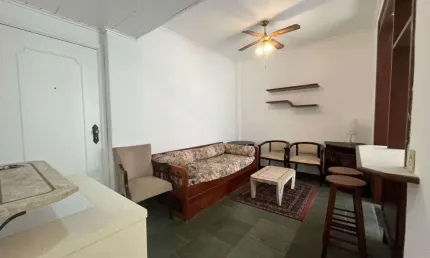 Apartamento com 2 dormitórios para alugar, 38 m² por r$ 3.670,00/ano - gonzaga - santos/sp