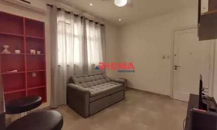 Apartamento com 1 dormitório à venda, 55 m² por r$ 340.000,00 - boqueirão - santos/sp