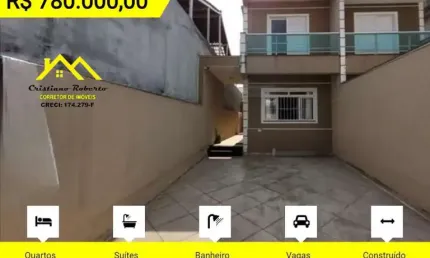 Sobrado para venda em guarulhos, parque renato maia, 3 dormitórios, 3 suítes, 1 banheiro, 3 vagas