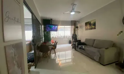Apartamento mobiliado à venda em pompéia, santos – 2 dormitórios, vista mar, r$ 755.000