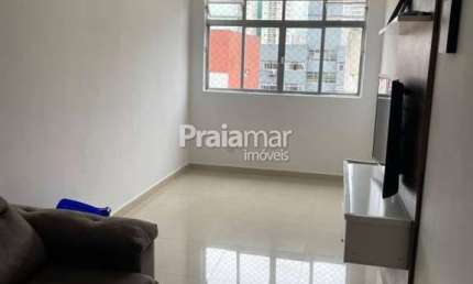 Apartamento Reformado em Vila Mathias, Santos - 2 Dormitórios, Ar Condicionado, 93m² - R$530.000