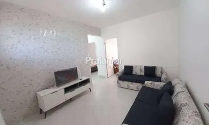 02 dorms reformado & mobiliado | vista mar | garagem | gonzaga - santos