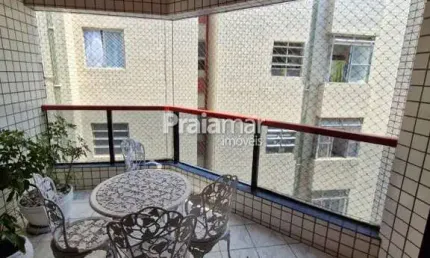 Apartamento mobiliado 2 dormitórios suíte itararé, são vicente - aluguel r$ 4.000