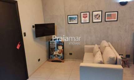 Flat  01 Dormitório | 43m2 | Piscina |  1 Vaga de Garagem | Centro - São Vicente/SP