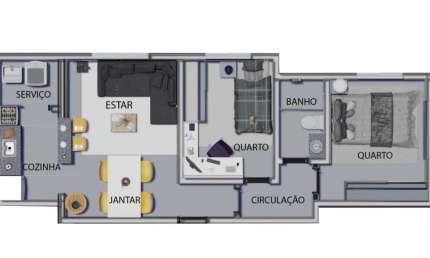 Apartamento com 2 quartos à venda na Rua Geraldo Porto, Jaqueline, Belo Horizonte