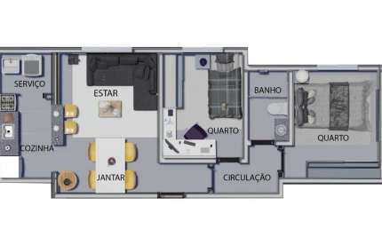 Apartamento com 2 quartos à venda na Rua Brasil, Jardim Leblon, Belo Horizonte